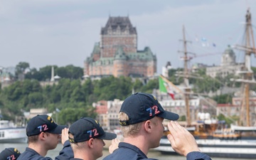 USS Mahan Departs Quebec City