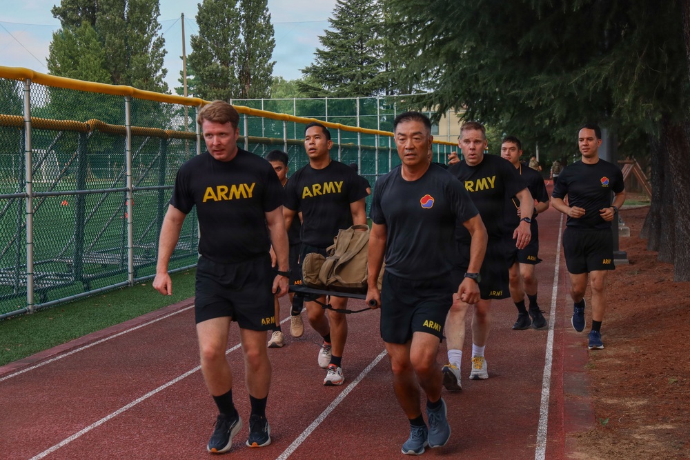 Team carry tests strength and coordination