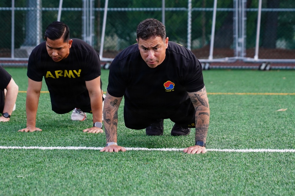 Command sergeant major sets the pace