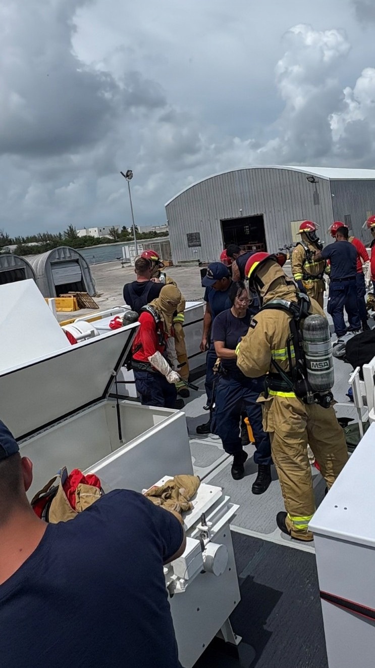 USCGC Jeffrey Palazzo crew tackles initial damage control training