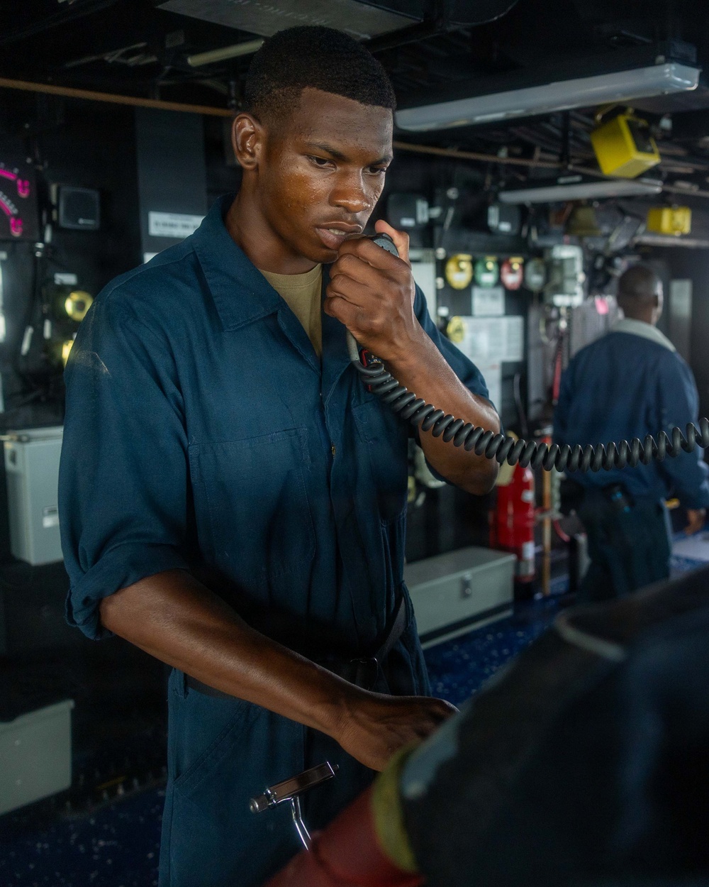 USS Rafael Peralta Stands Watch