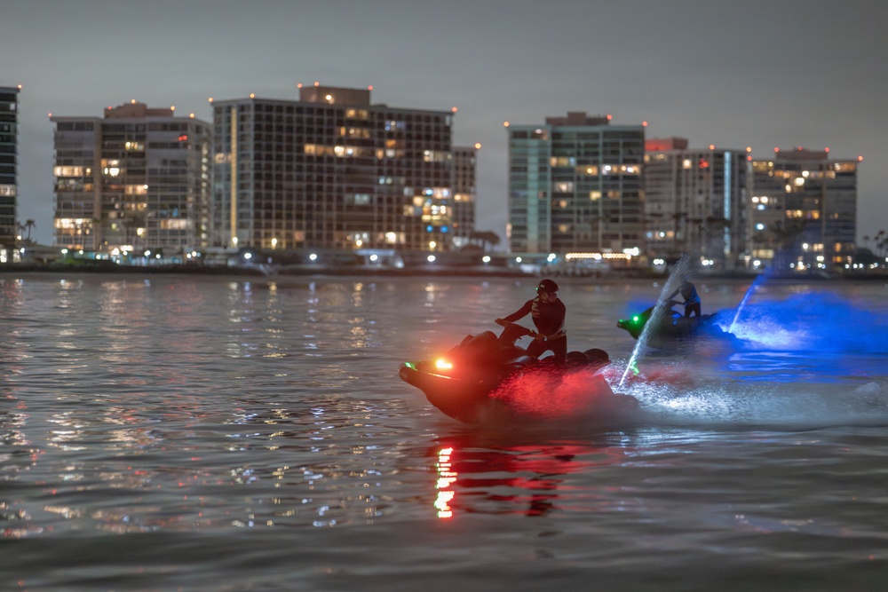 U.S. Coast Guard Personal Watercraft Operators train in San Diego