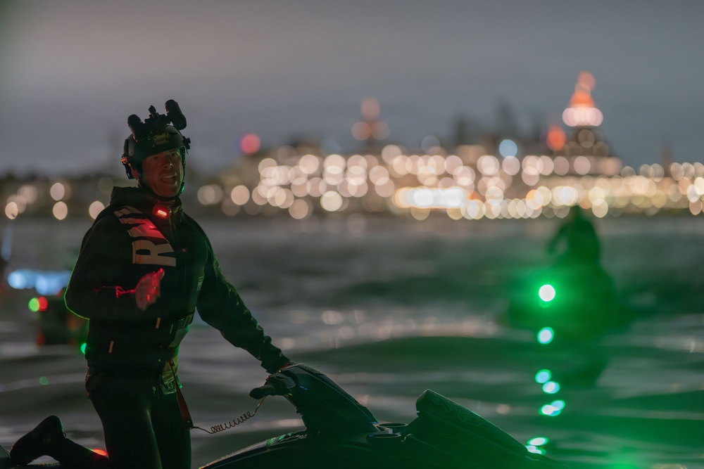 U.S. Coast Guard Personal Watercraft Operators train in San Diego