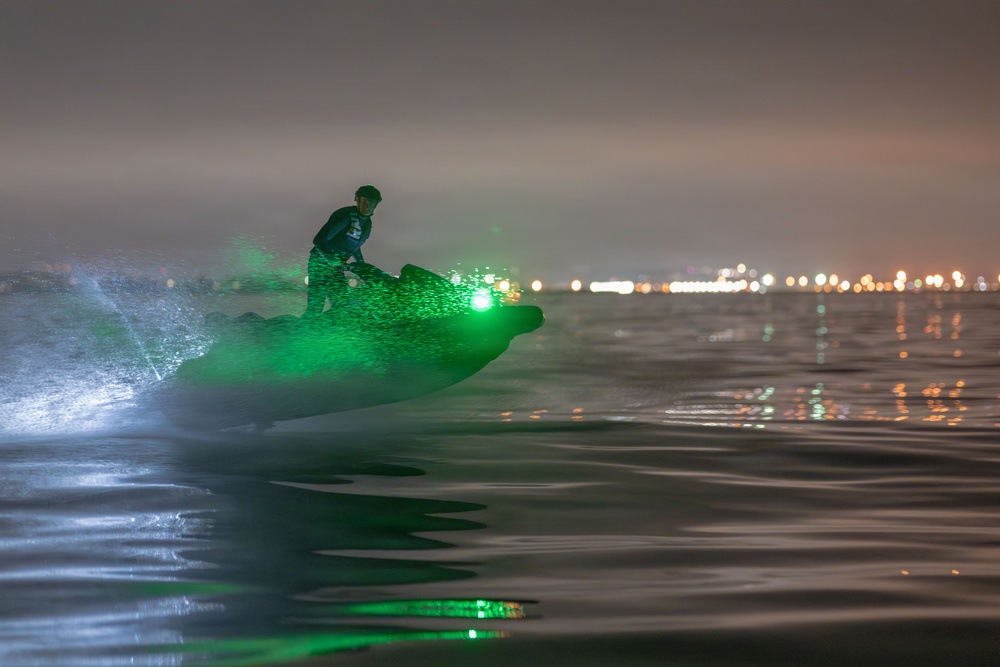 U.S. Coast Guard Personal Watercraft Operators train in San Diego