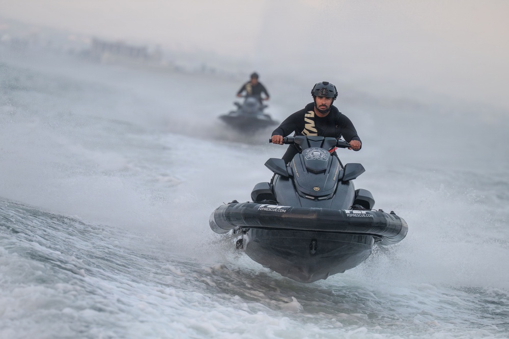 U.S. Coast Guard Personal Watercraft Operators train in San Diego