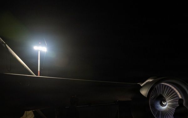 KC-135 refuels F-15s for strategic support