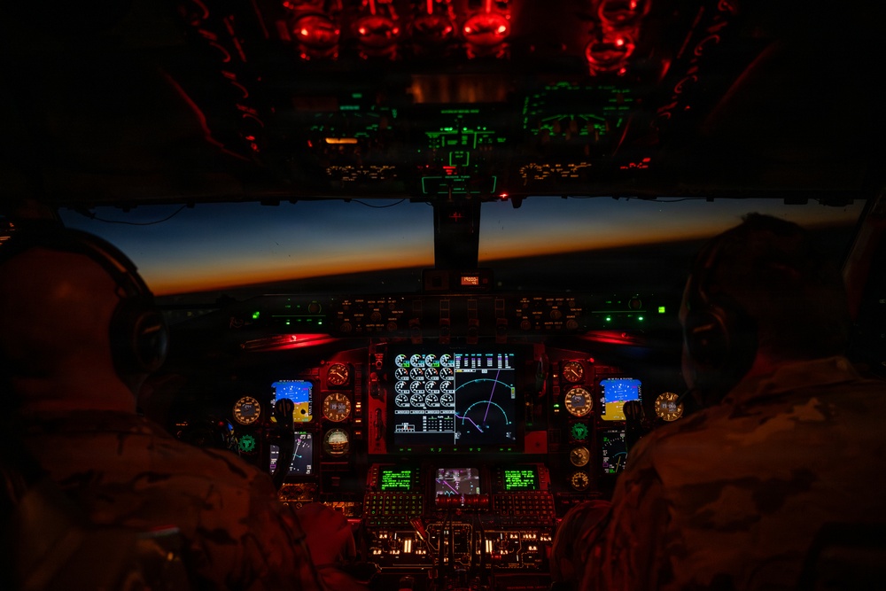 KC-135 refuels F-15s for strategic support