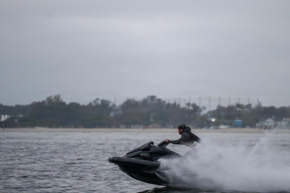 U.S. Coast Guard Personal Watercraft Operators train in San Diego
