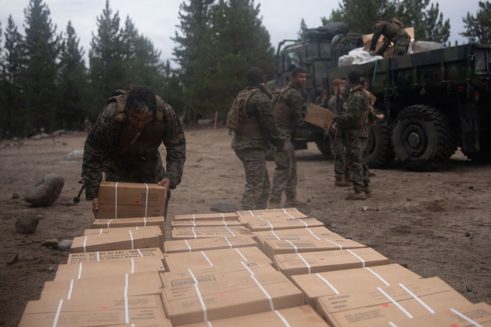 MTX 26-3: Marines with CLB 25 conduct a resupply during MTX 26-3.