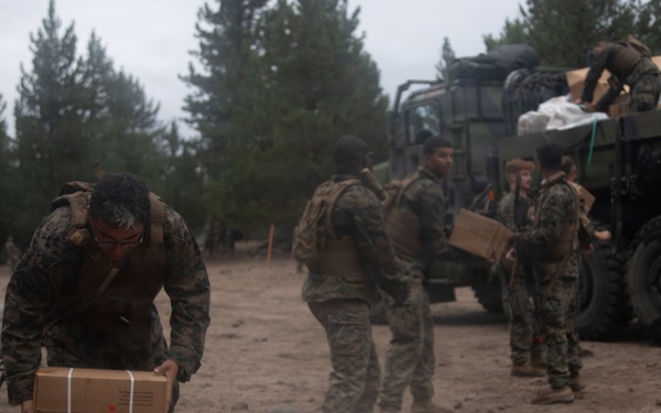MTX 26-3: Marines with CLB 25 conduct a resupply during MTX 26-3.