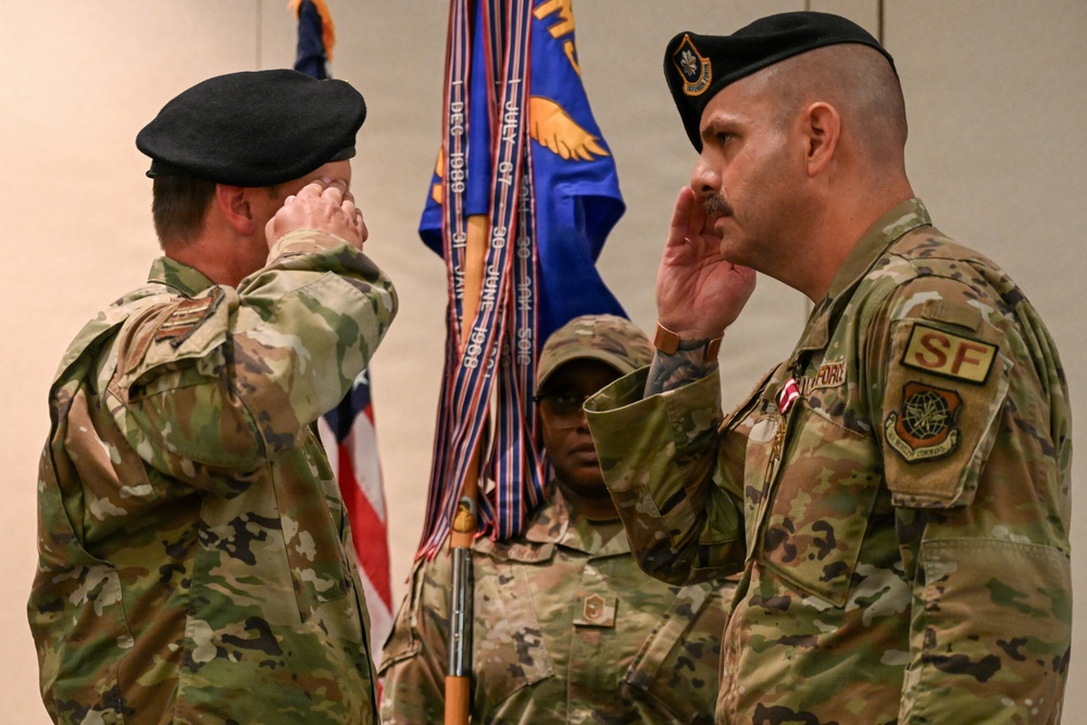 60th SFS change of command ceremony