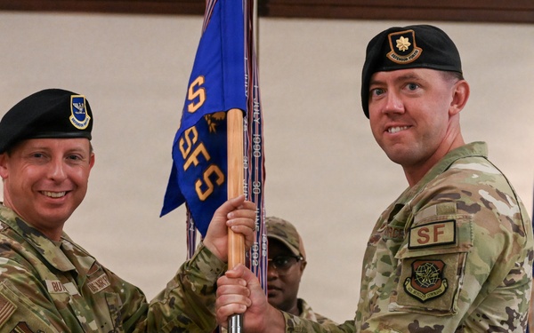60th SFS change of command ceremony
