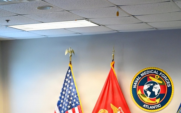 Acting Navy Surgeon General Conducts Office Calls with Medical Personnel