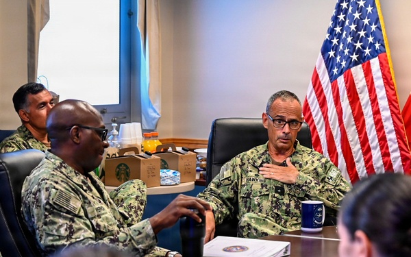 Acting Navy Surgeon General Conducts Office Calls with Medical Personnel