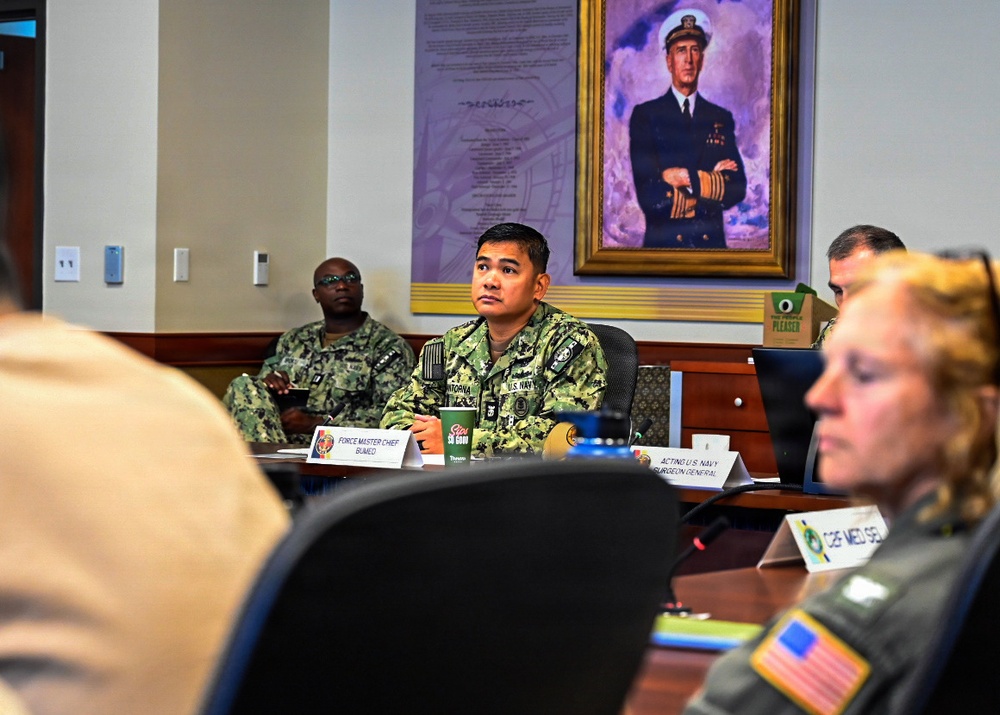 Acting Navy Surgeon General Conducts Office Calls with Medical Personnel