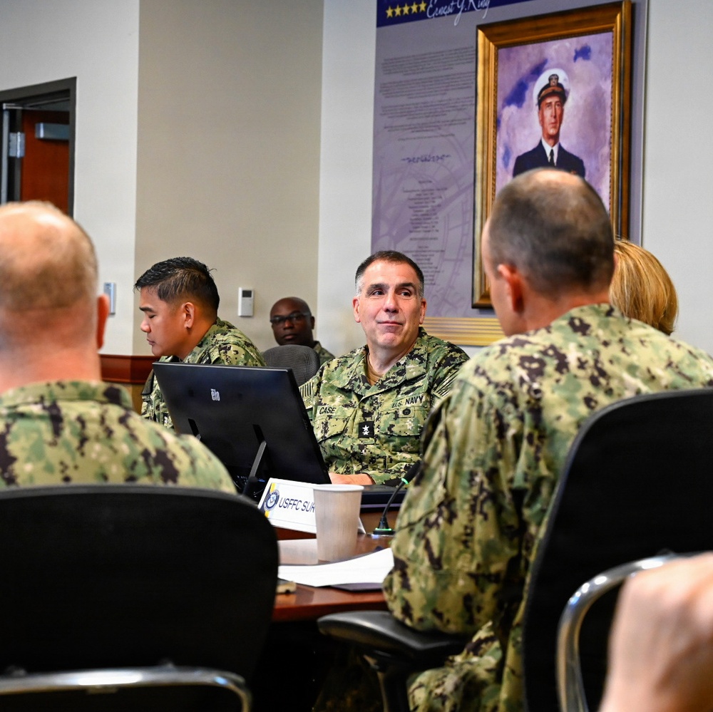 Acting Navy Surgeon General Conducts Office Calls with Medical Personnel