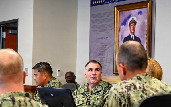 Acting Navy Surgeon General Conducts Office Calls with Medical Personnel