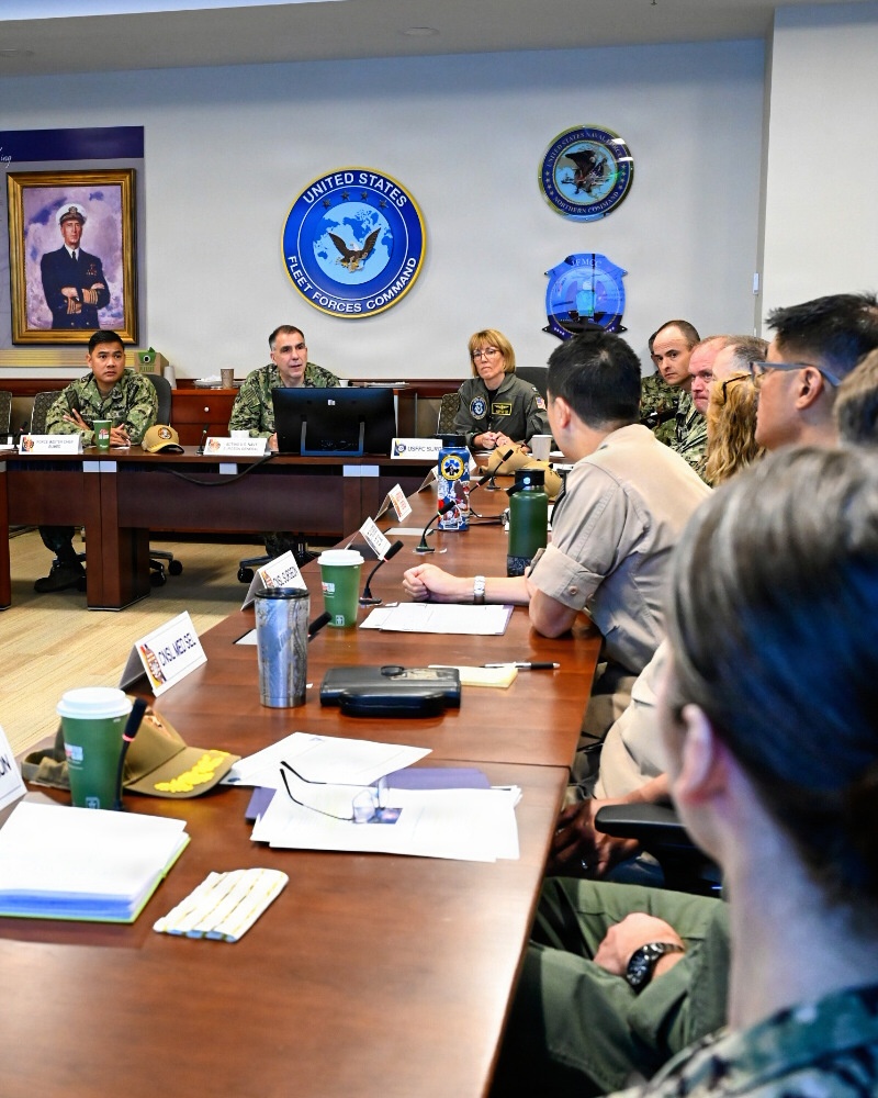 Acting Navy Surgeon General Conducts Office Calls with Medical Personnel