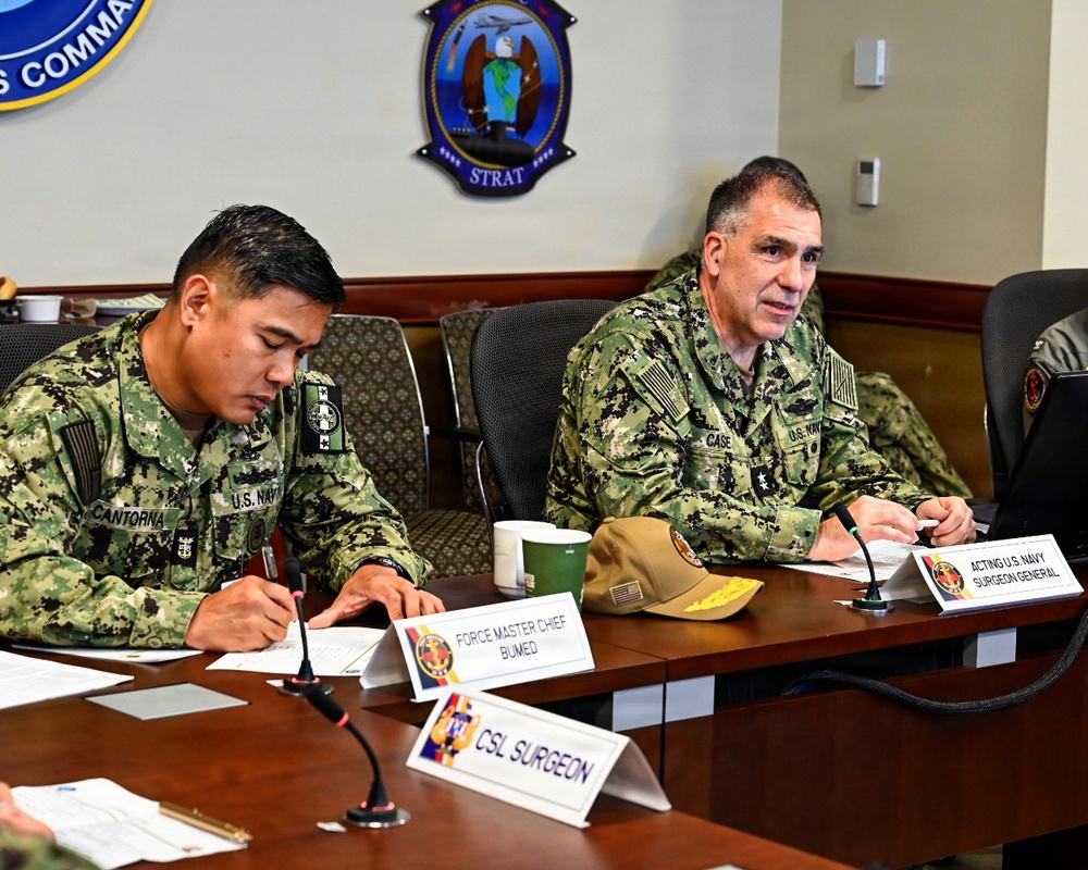 Acting Navy Surgeon General Conducts Office Calls with Medical Personnel