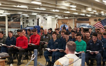 George Washington Sailors Participate in Religious Services