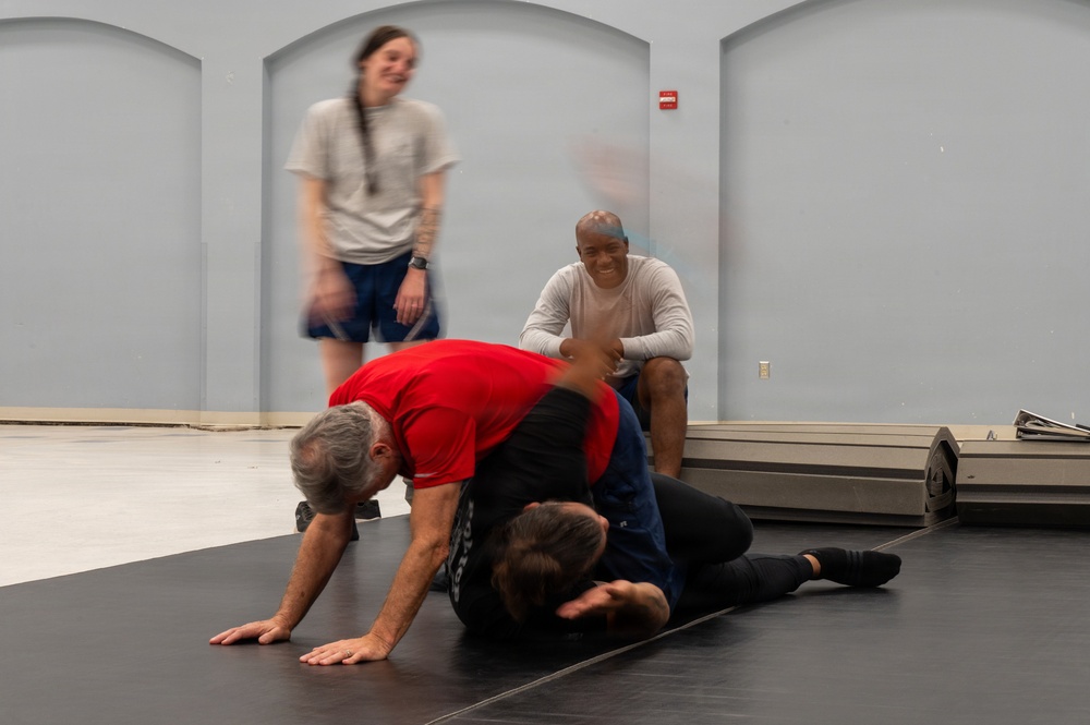 Security Forces sharpen close-quarters combat skills during combatives training