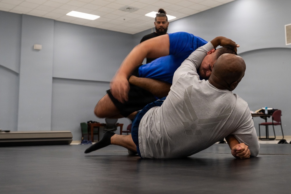Security Forces sharpen close-quarters combat skills during combatives training