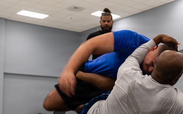 Security Forces sharpen close-quarters combat skills during combatives training