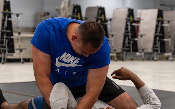 Security Forces sharpen close-quarters combat skills during combatives training