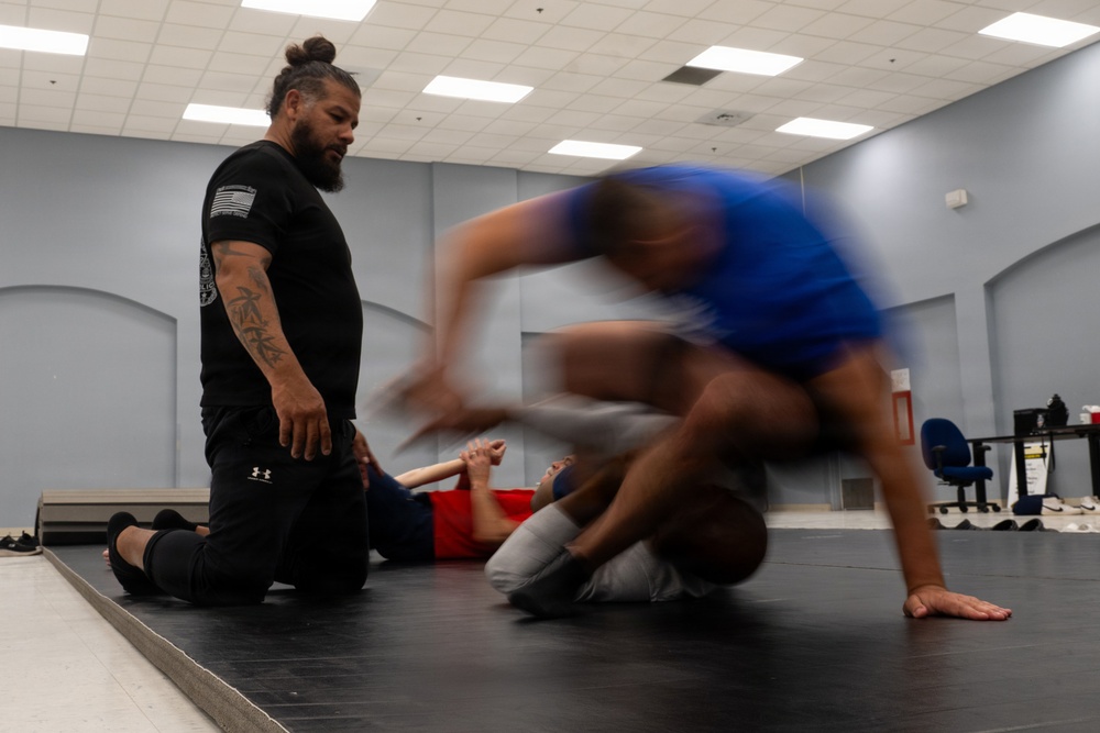 Security Forces sharpen close-quarters combat skills during combatives training