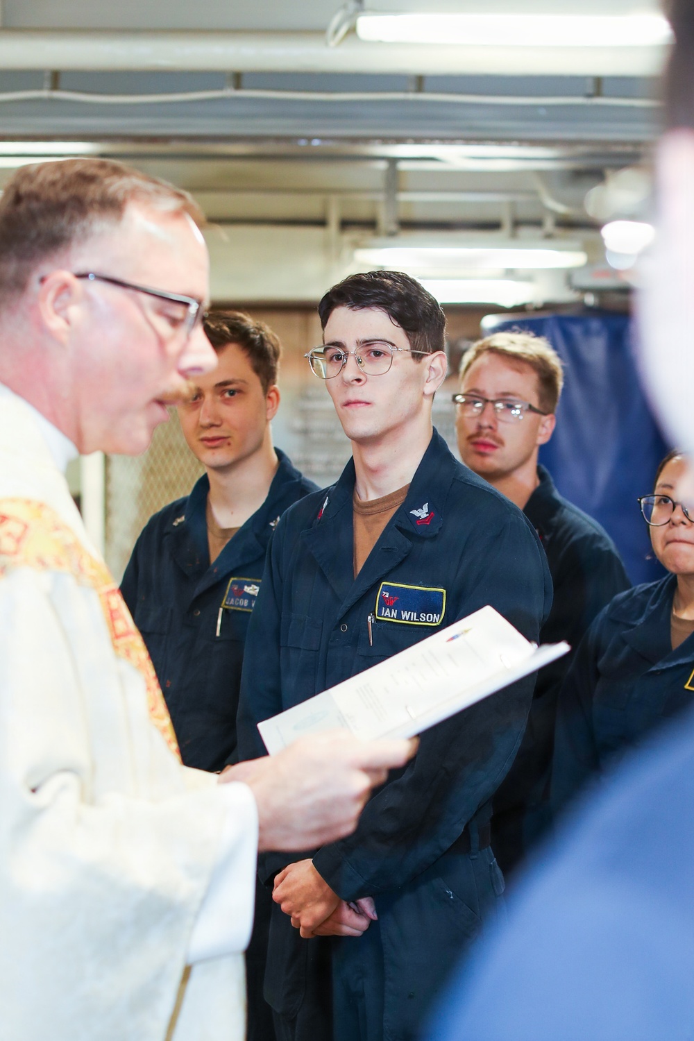 George Washington Sailors Participate in Religious Services