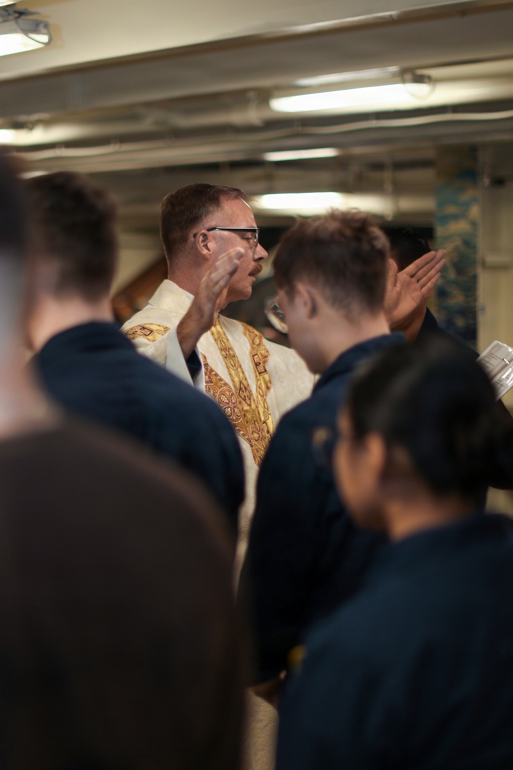 George Washington Sailors Participate in Religious Services
