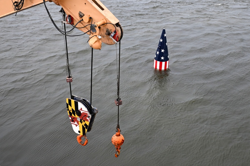 Coast Guard sets historic Francis Scott Key Memorial Buoy in Baltimore Harbor