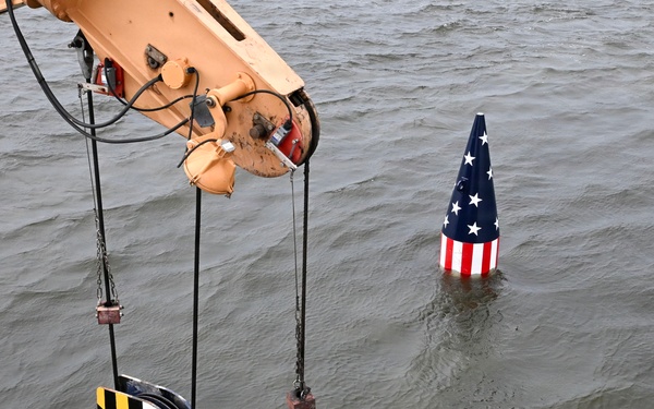 Coast Guard sets historic Francis Scott Key Memorial Buoy in Baltimore Harbor