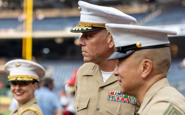 Lt. Gen. Austin Attends Marine Corps Day at Nationals Park