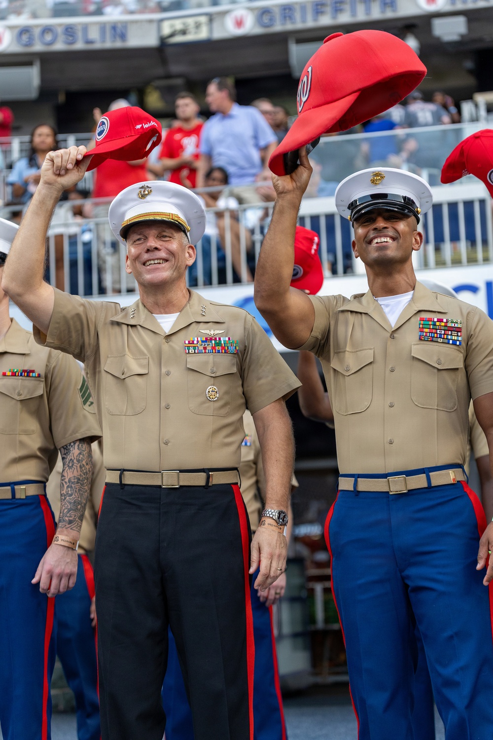 Lt. Gen. Austin Attends Marine Corps Day at Nationals Park