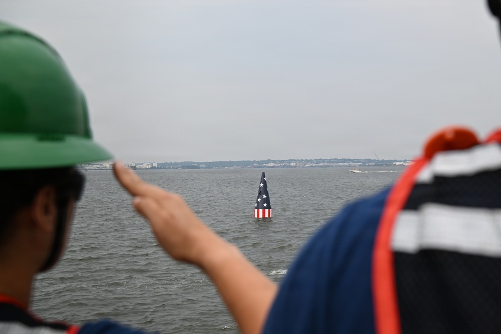 Coast Guard sets historic Francis Scott Key Memorial Buoy in Baltimore Harbor