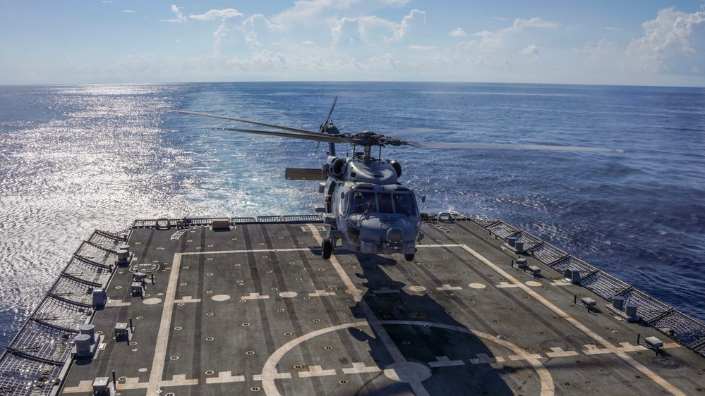 USS Cooperstown Conducts Routine Operations in the Gulf of America.