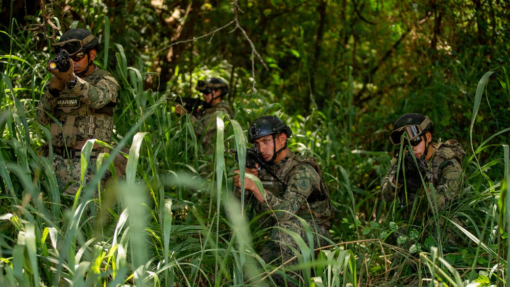 U.S. Marines, ROK, Mexican Naval Infantry marines participate in simulated battle during RIMPAC 26