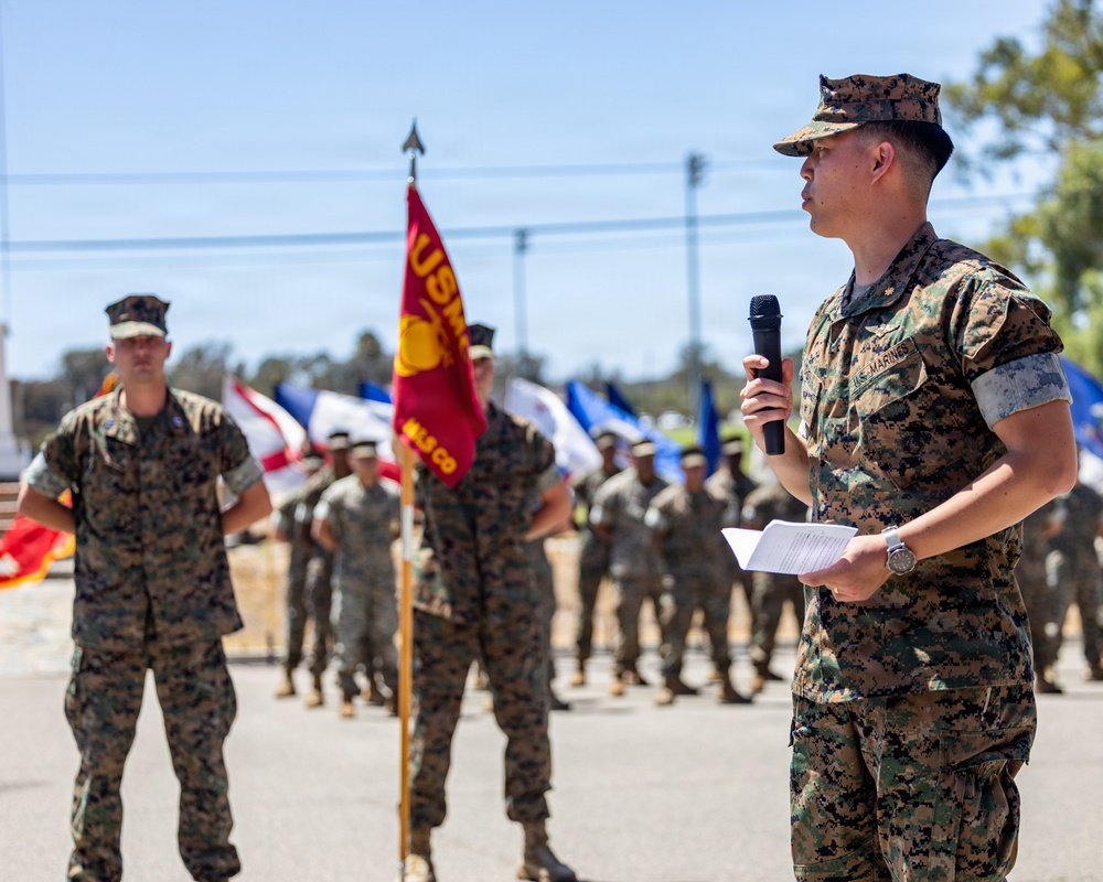 Headquarters and Support Company, Headquarters and Support Battalion Change of Command Ceremony
