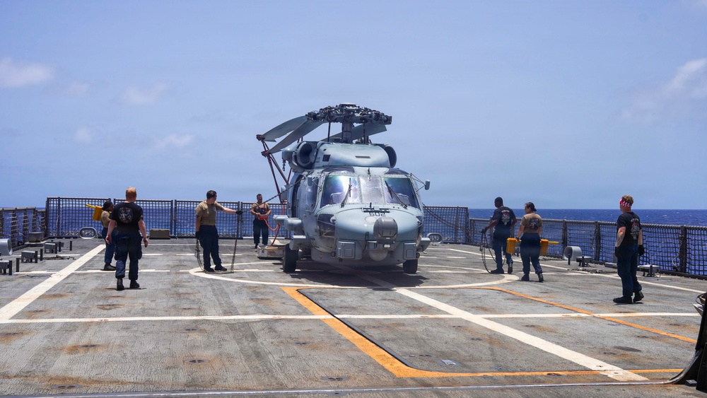 USS Cooperstown Conducts Flight Quarters in the Atlantic Ocean.