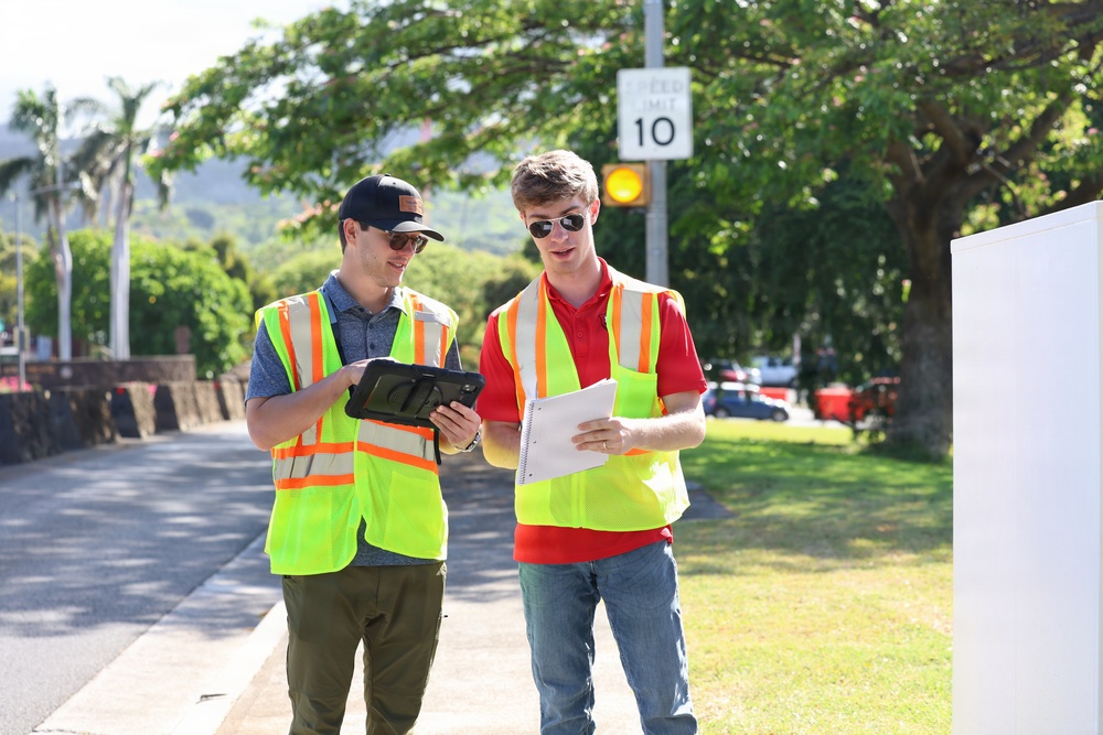 U.S. Army Engineering and Support Center, Huntsville engineers inspect installation barriers