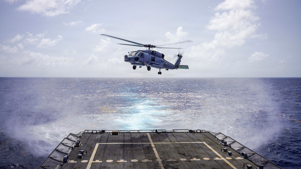 USS Cooperstown Conducts Flight Quarters in the Atlantic Ocean.