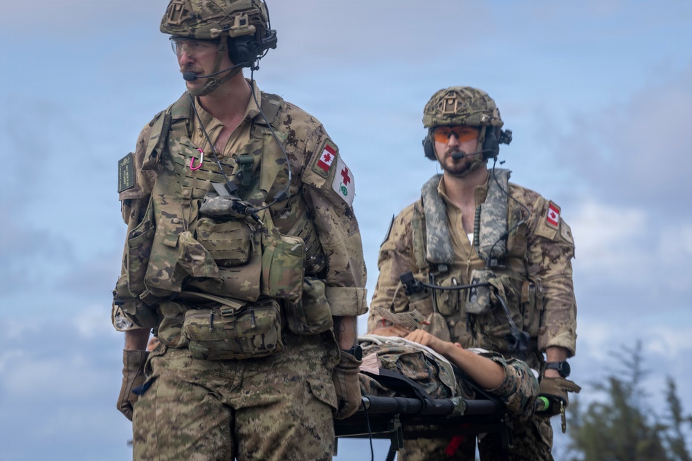 U.S. Marines, Canadian service members conduct simulated CASEVAC during RIMPAC 2026