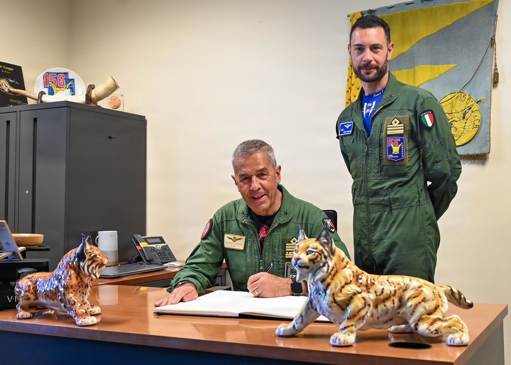 Italian Air Force commander visits 156th Gruppo Volo (Fighter Squadron) at Luke AFB