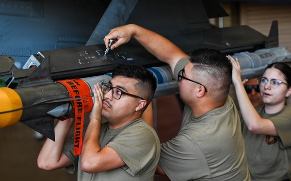 Luke AFB's 61st AMU weapons loaders test speed and safety in quarterly showdown