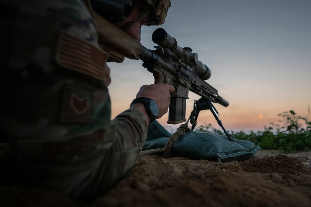 Security forces  M110A1 weapons training