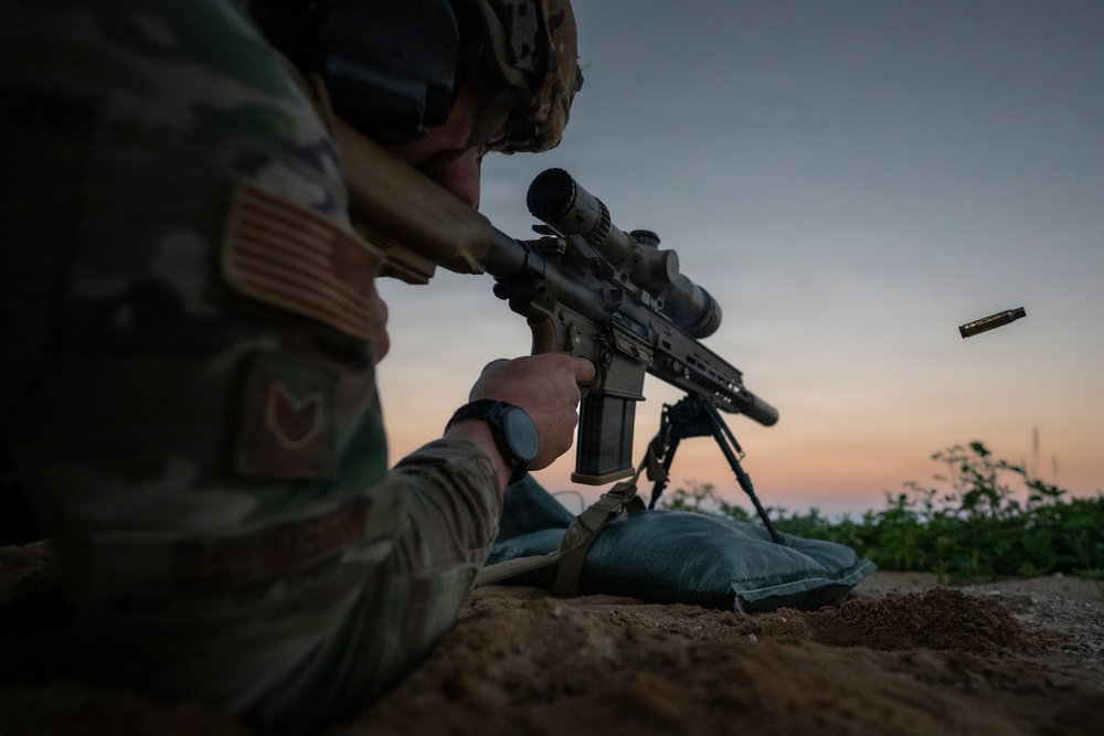 Security forces  M110A1 weapons training