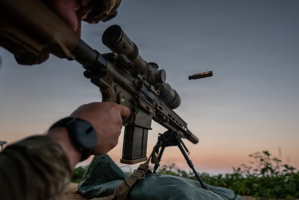 Security forces  M110A1 weapons training