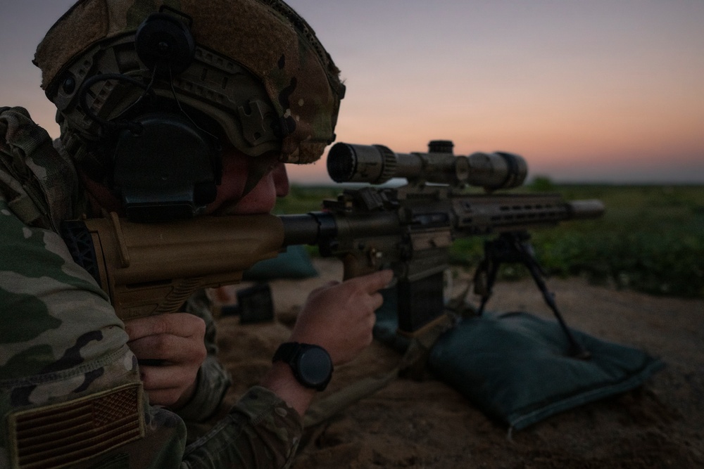Security forces  M110A1 weapons training
