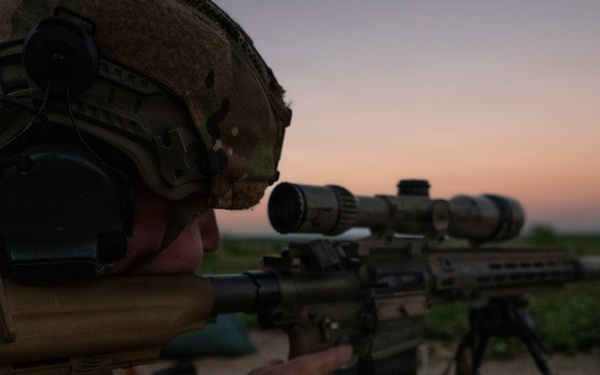 Security forces  M110A1 weapons training